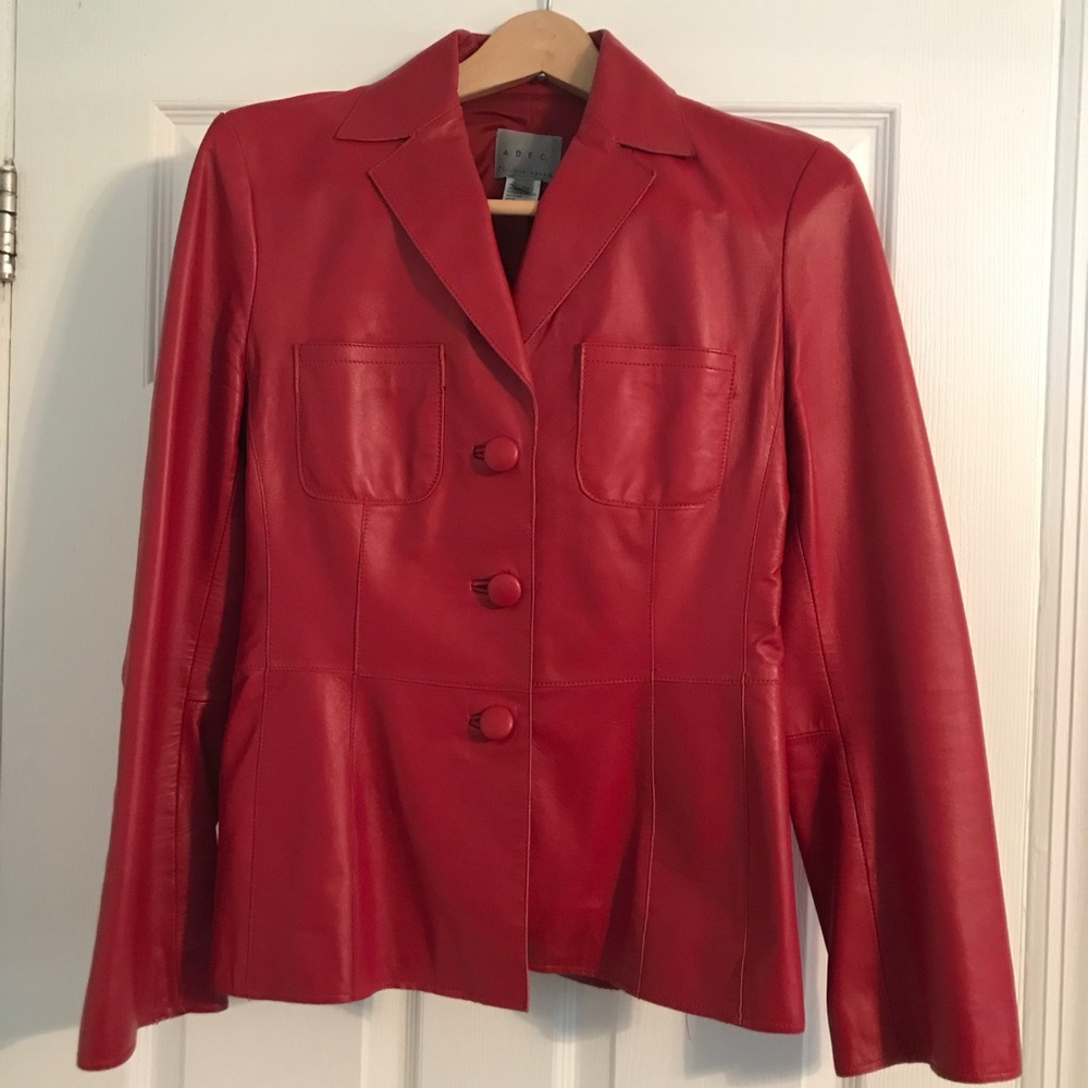 Hot Red Leather Jacket